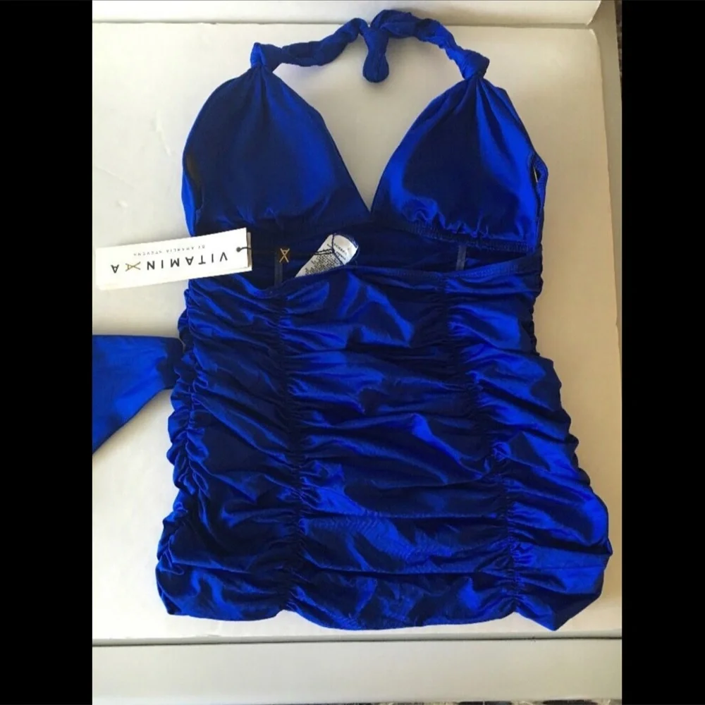 NWT 2PC Vitamin A EcoLux Halter Tankini Bottom S/6 - Picture 7 of 11